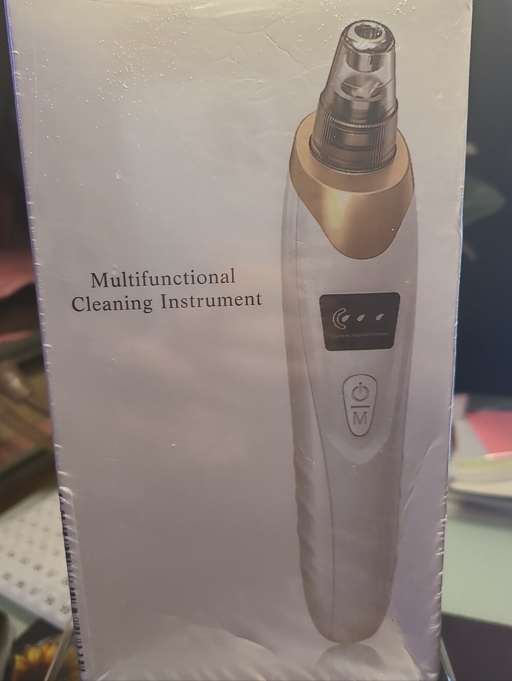 Multifunctional Skin Cleaning Instrument - White & Gold